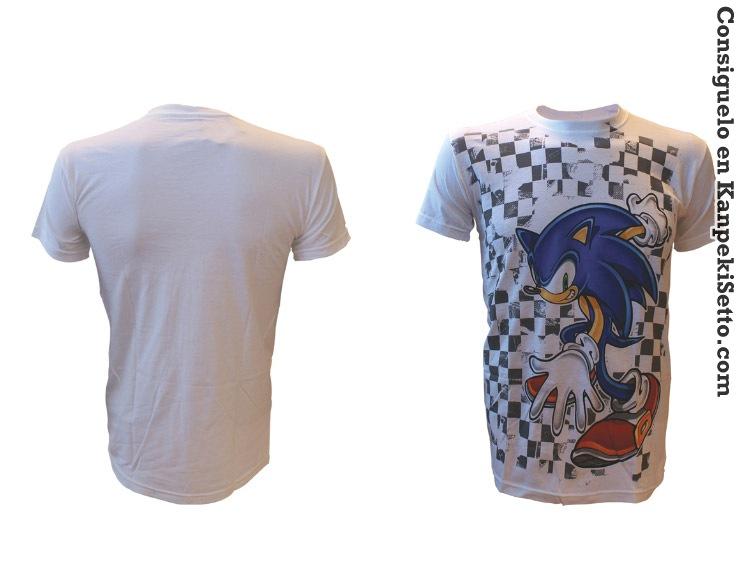 Foto Sonic The Hedgehog Camiseta Checkered Background Talla L