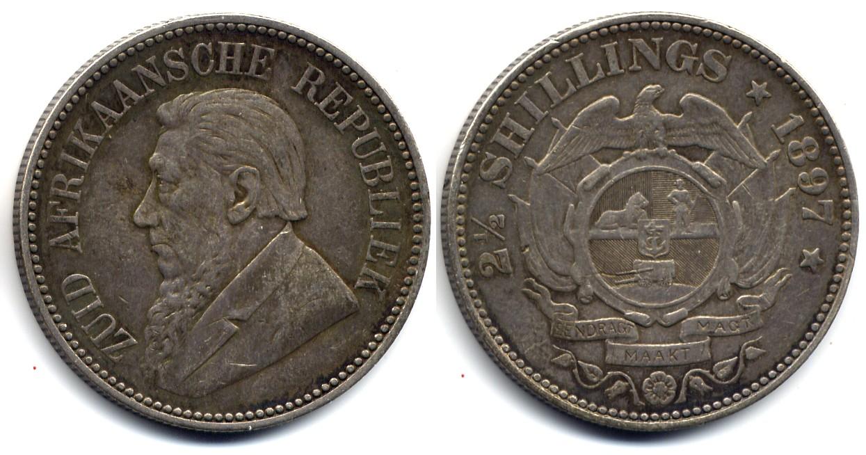Foto South Africa / Südafrika 2 1/2 Shilling 1897