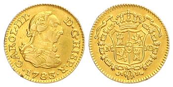 Foto Spanien 1/2 Escudo Gold 1783 foto 169682