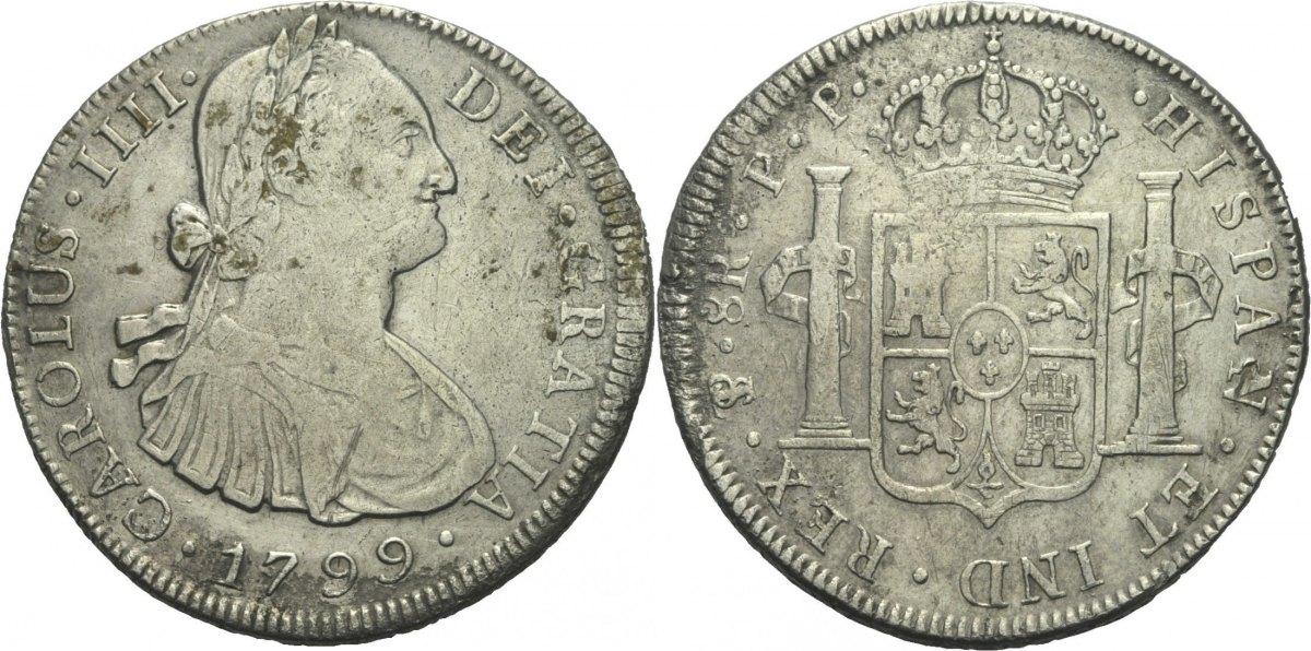 Foto Spanien Bolivien 8 Reales 1799