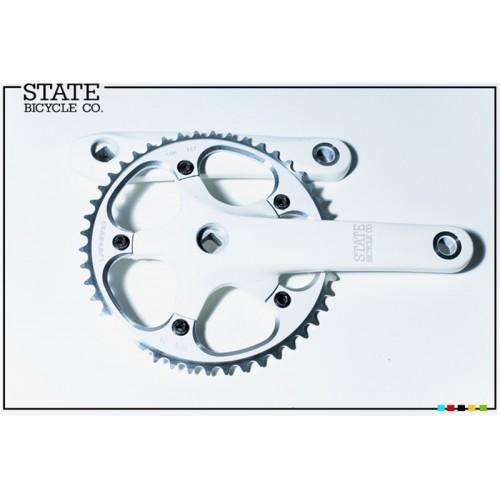 Foto State Bicycle Co White 165mm Track Fixie Fixed Gear Crankset foto 137891