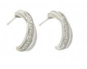 Foto Sterling Silver & Cubic Zirconia Twist Curved Stud Earrings foto 738153