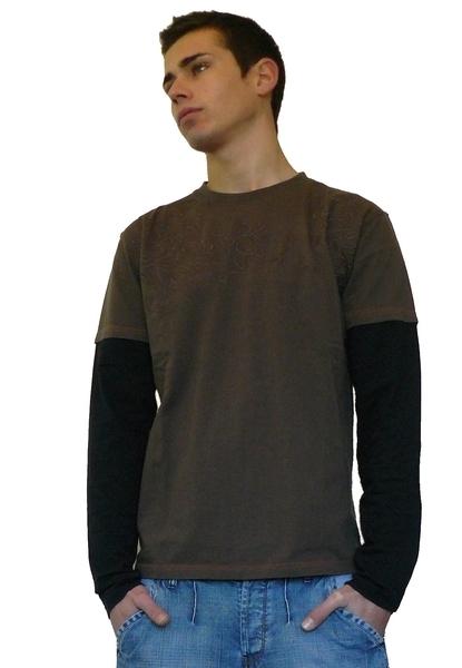 Foto Stix Casual camiseta manga larga hombre 90416 color marron talla L foto 438055