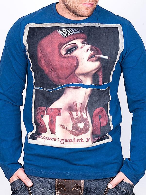 Foto Stop Violence Camiseta de Manga Larga - Azul - XL foto 196783