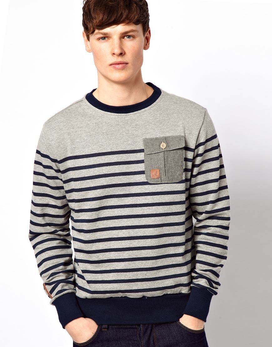 Foto Sudadera a rayas de Kangol Gris