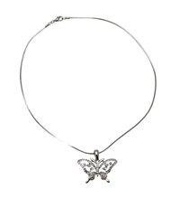 Foto Swallow la cola de la mariposa silver crystal necklace