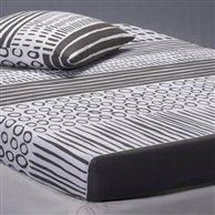 Foto Sábana bajera ajustable estampada Trace, gris oscuro - LA Redoute