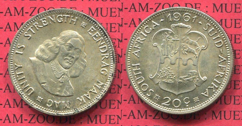 Foto Süd Afrika 20 Cents Shillings 1961