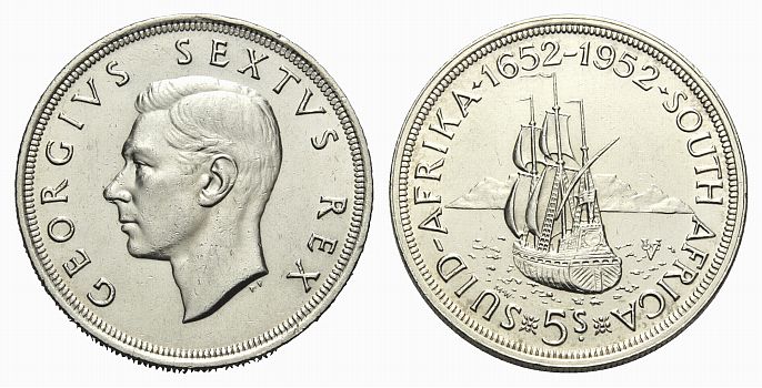 Foto Süd-Afrika 5 Schillings 1952