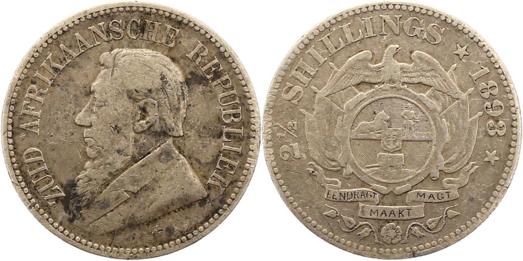 Foto Südafrika 2 1/2 Shilling 1893