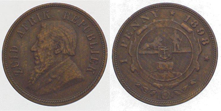 Foto Südafrika Cu Penny 1898