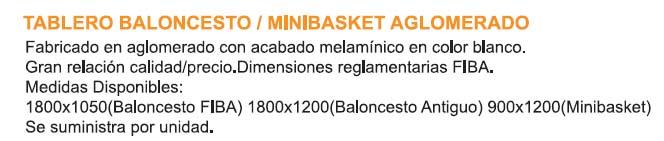 Foto Tablero minibasket aglomerado