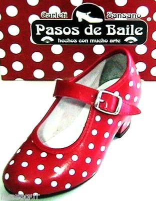 Foto Talla 26. Zapatos De Baile Flamenco. Calzado Niña. Spanish Flamenco Shoes. Rojo. foto 371968