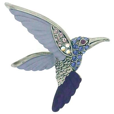 Foto Tanzanite Swarovski Crystal Hummingbird Brooch