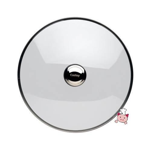 Foto Tapa De Cristal Con Pomo Inoxidable 36 Cms.