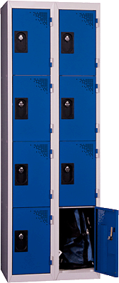 Foto Taquilla inicial Multicase azul de 4 compartimiento con llave