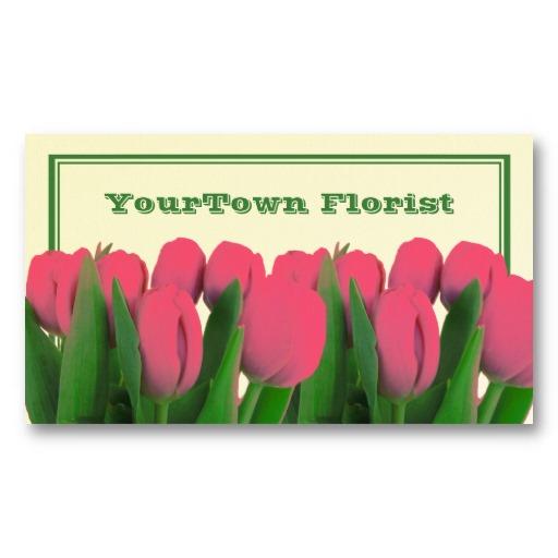 Foto Tarjeta de visita del florista - tulipanes de las foto 648993