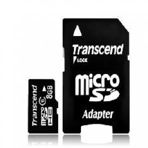 Foto Tarjeta memoria micro secure digital sd 8gb transcend clase 6