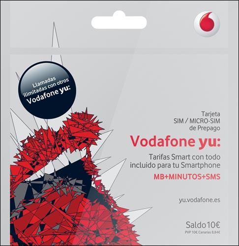 Foto Tarjeta Prepago Vodafone Smartphone 10 Euros Yu foto 706597