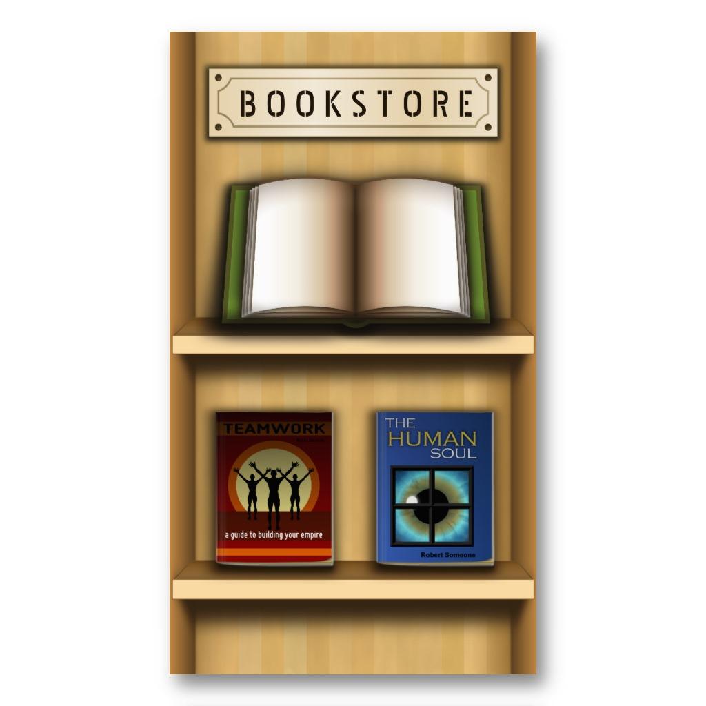 Foto Tarjetas de visita de madera de la librería de la foto 735227