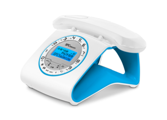 Foto teléfono - spc telecom retro elegance 7703a azul, identificador de llamada
