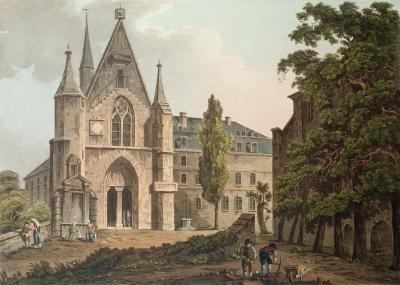 Foto The College de Navarre in Paris, engraved by.. - Tea Towel 100% Co ... foto 813223
