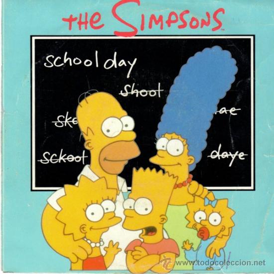 Foto the simpsons school day/sibling rivalry single spain 1990 foto 28264