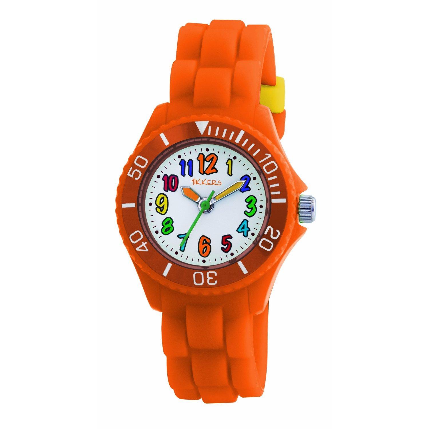 Foto Tikkers TK0015 Kids Orange Rubber/Silicone Strap Watch with Bright ...