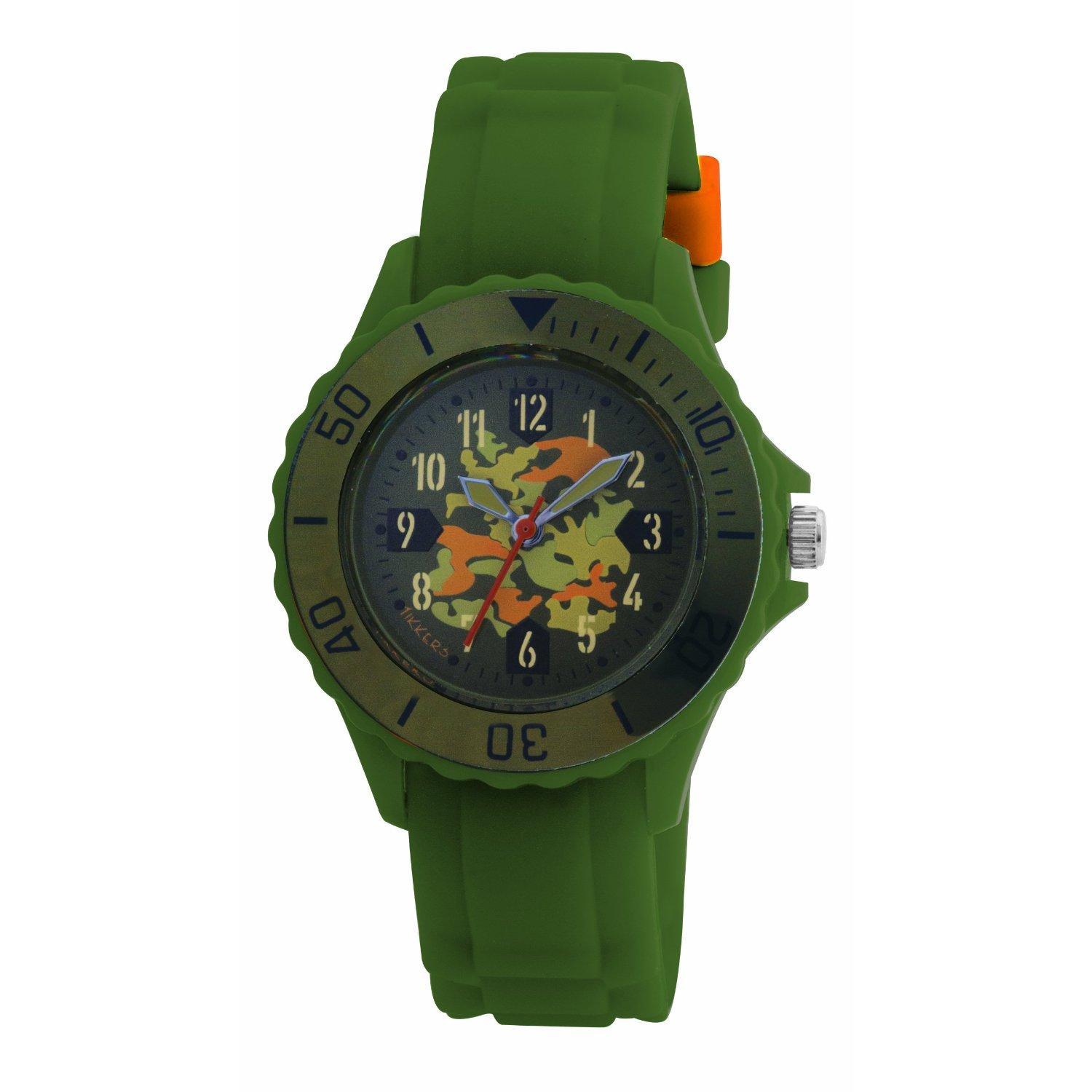 Foto Tikkers TK0030 Boys Khaki Green Rubber/Silicone Strap Camouflage D ...