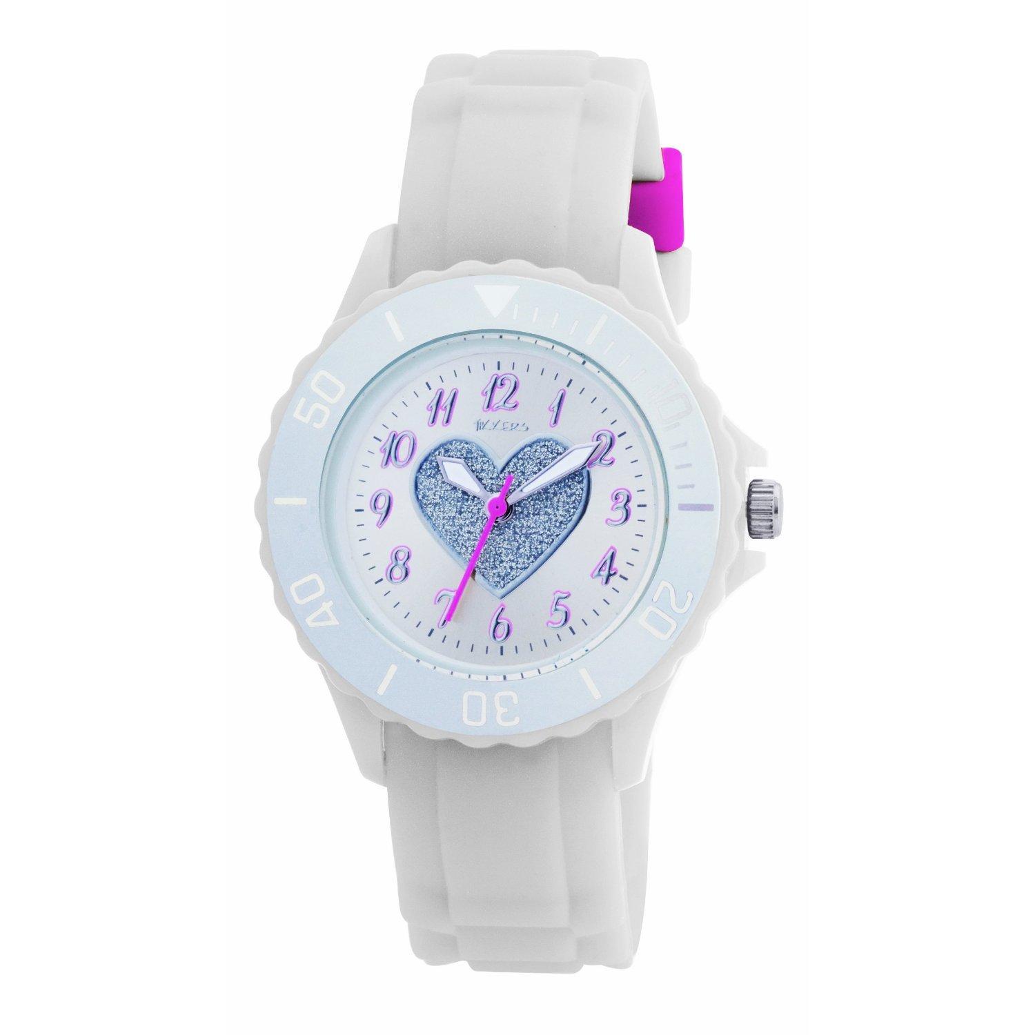 Foto Tikkers TK0034 Girls White Rubber/Silicone Strap Watch with Glitte ...