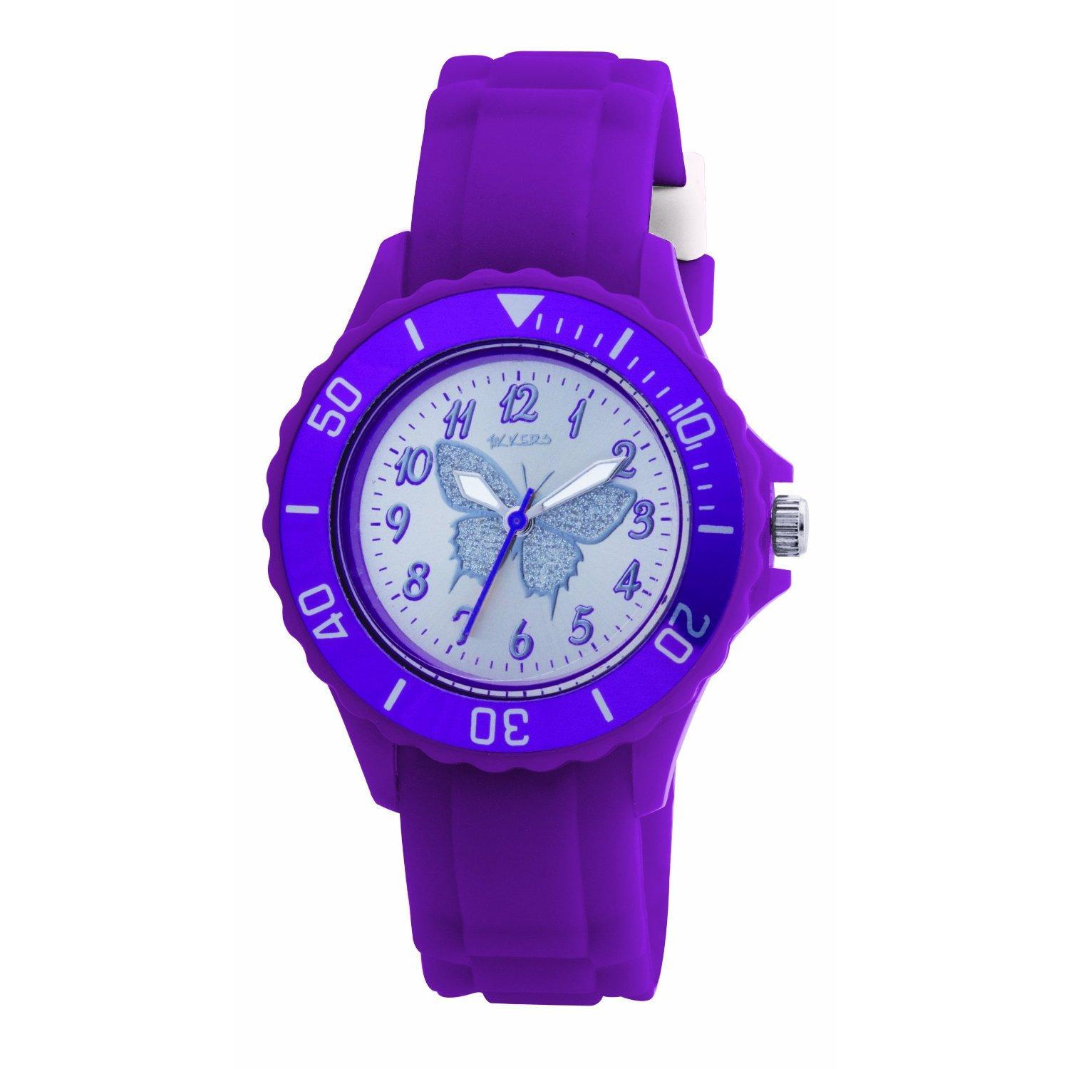Foto Tikkers TK0035 Girls Purple Rubber/silicone Strap Watch with Silve ...