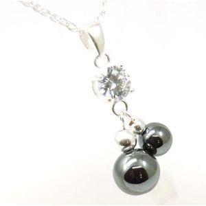 Foto TOC Beadz TOC 925 Silver Double Black Ball Pendant On 18 Chain