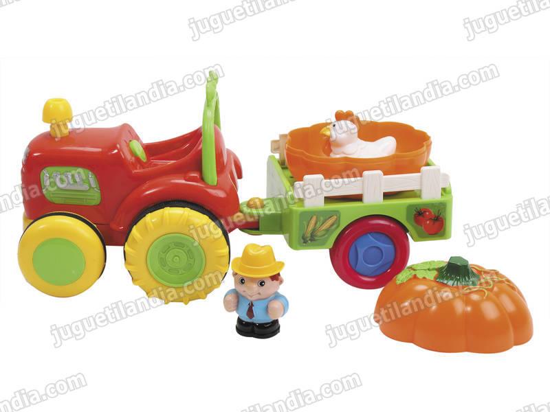 Foto Tractor granja con remolque con luz y sonidos