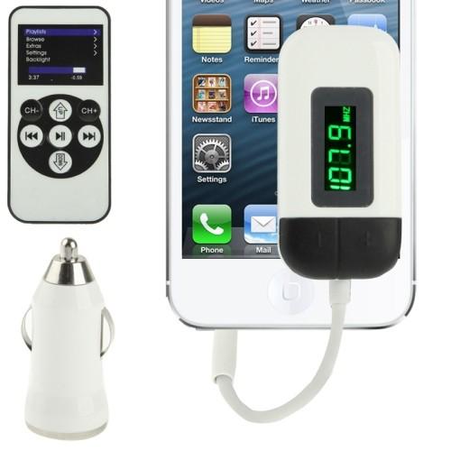 Foto Transmisor FM y control remoto para el iPhone 5 / iPhone 4 y 4S / iPod / Samsung / teléfono móvil HTC con el kit de manos libres