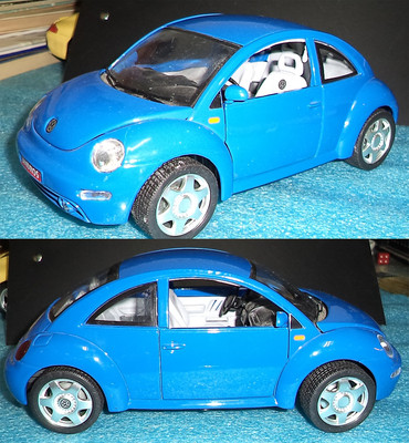 Foto ۞  Wolswagen Newbeetle Azul 1.998 Burago Escala 1/18 Italia foto 622591