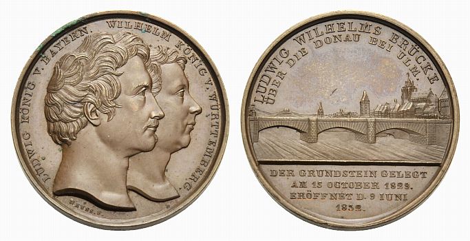 Foto Ulm-Stadt Bronze-Medaille 1832
