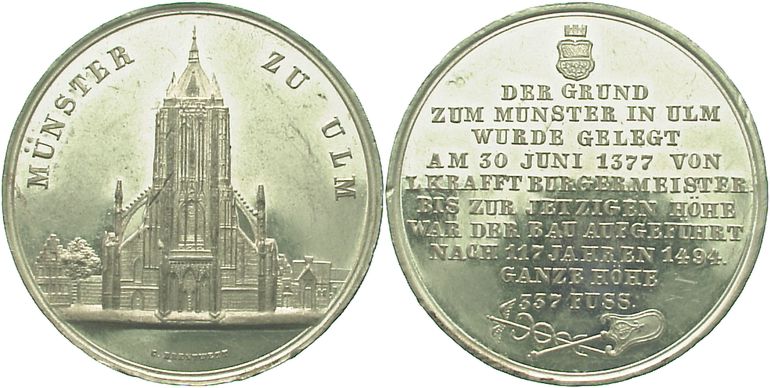 Foto Ulm-Stadt Zinnmedaille