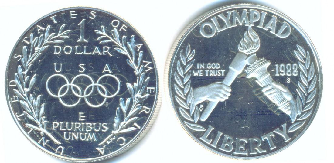 Foto Usa: 1 Dollar a d Sommerolympiade Seoul, 1988 S, foto 860921