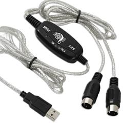 Foto usb a midi adaptador cable teclado conecta pc ordenador foto 10019