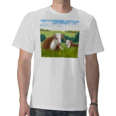 Foto Vaca de Hereford y camiseta del becerro foto 335825