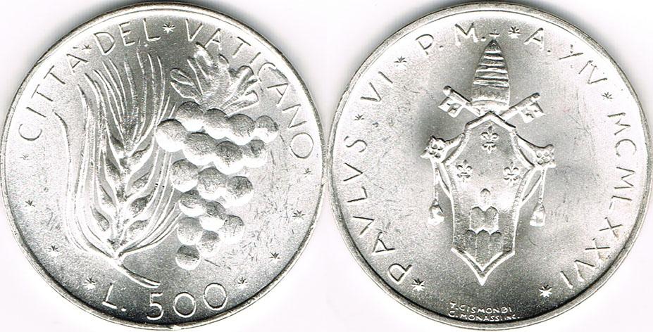 Foto Vatikan 500 Lire 1976 foto 459864
