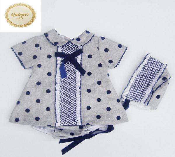 Foto Vestido bebé tres piezas Quimper