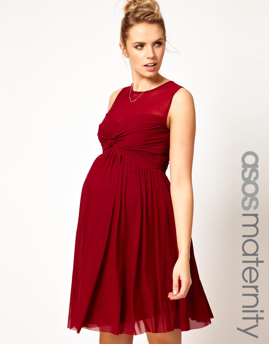 Foto Vestido de malla con detalle de nudo en la parte delantera de ASOS ... foto 9022