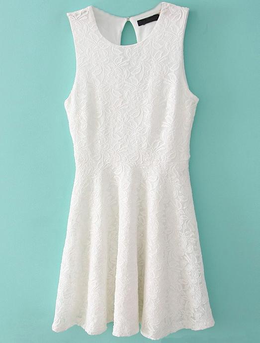Foto Vestido encaje bordado-Blanco foto 447858