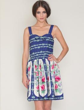 Foto Vestido matilda estampado flores con tiras de pepaloves