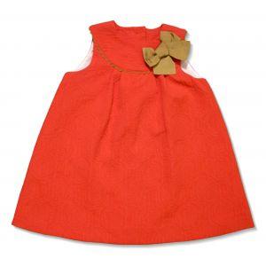 Foto Vestido rojo con lazada camel