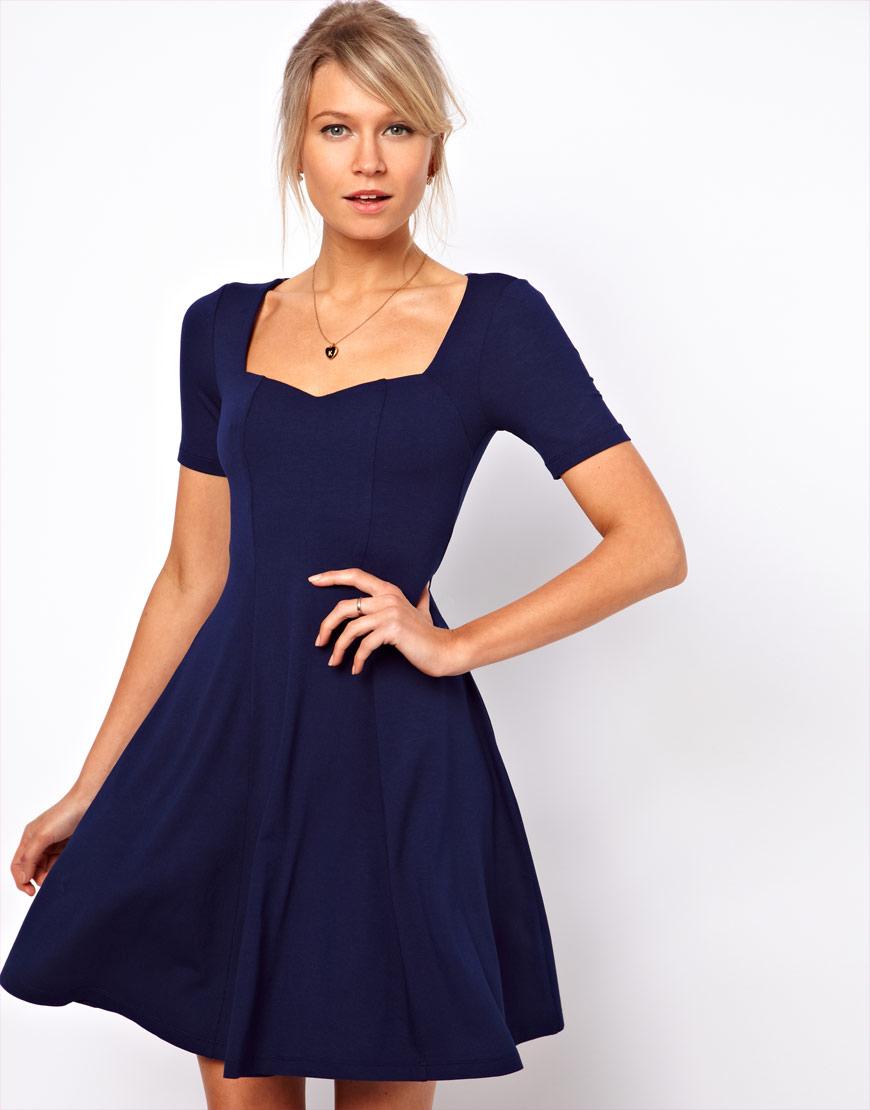 Los Vestidos AsiméTricos Para Damas De Honor Junior Con Escote En Forma De Cucharada Azul Polvoriento main image 1