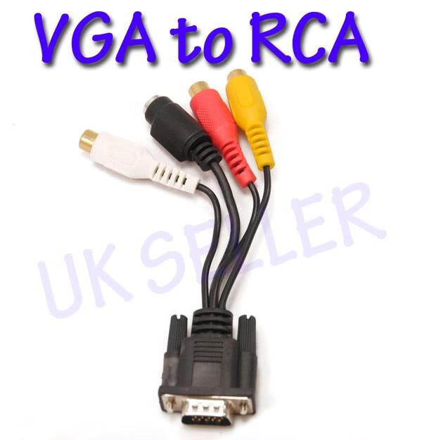 Foto VGA Computer PC Wire to Scart 3 RCA Lead Cable Converter for TV PC Television foto 221634