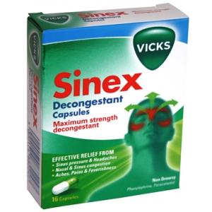 Foto Vicks sinex decongestant capsules 16 capsules foto 250621