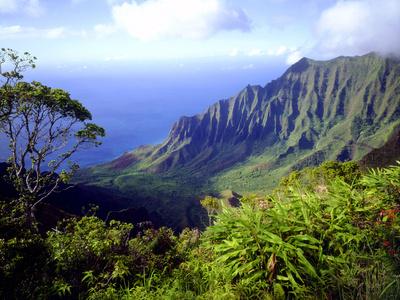 Foto View Above the Na Pali Coast, Kauai, Hawaii, USA, Christopher Talbot Frank - Laminas foto 525637
